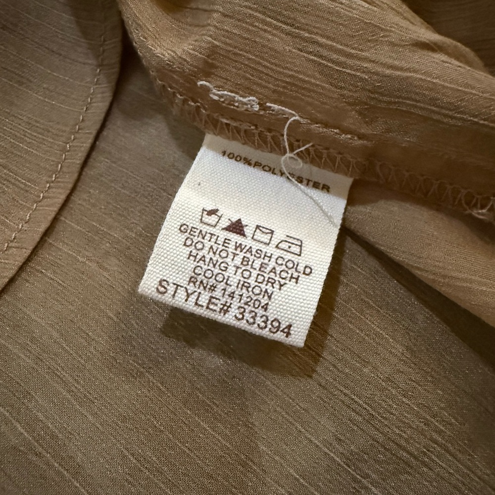 Hem & Thread Camel Ruffle Blouse - Picture 4 of 4